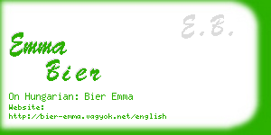 emma bier business card